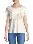 Highline Collective Fringed Short-sleeve Top