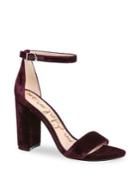 Sam Edelman Yaro Block-heel Velvet Sandals