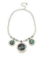 Robert Lee Morris Collection Abalone Disc Drop Necklace