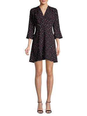 French Connection Edith Verona Ditsy Faux Wrap Dress