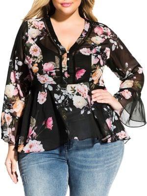 City Chic Plus 2-piece Tuscan Darling Top