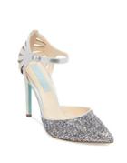 Betsey Johnson Avery Shimmering Ankle Strap Pumps
