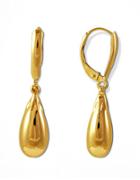 Lord & Taylor 14k Gold Polished Drop Earrings