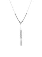 Lucky Brand Silvertone Beaded Y-necklace