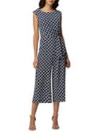 Tahari Arthur S. Levine Sleeveless Tie Waist Printed Jumpsuit