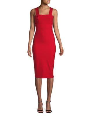 Bardot Square Neck Sheath Dress
