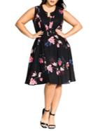 City Chic Plus Spring Lotus Dress