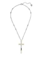 Swarovski Mixed Plated And Crystal Millennium Cross Pendant Necklace