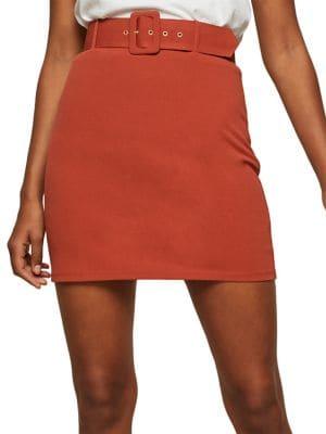 Miss Selfridge Belted Mini Skirt
