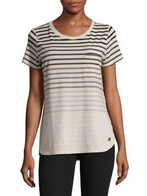 Calvin Klein Performance Striped Slit Tee
