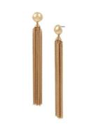 Robert Lee Morris Goldtone Bead Chain Tassel Earrings