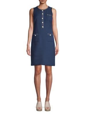 Karl Lagerfeld Paris Embellished Sleeveless Sheath Dress