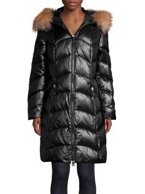 1 Madison Quilted Fox-hair Trimmed Jacket