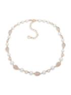 Anne Klein Goldtone, Faux Pearl & Crystal Collar Necklace