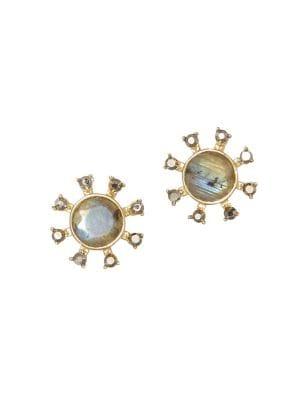 Sole Society Goldtone Starburst Stud Earrings