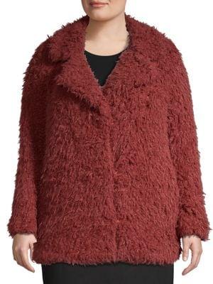 Vero Moda Curve Plus Jayla Faux Fur Notch-lapel Jacket