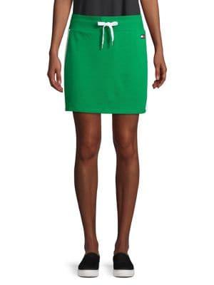 Tommy Hilfiger Performance Striped Cotton Blend Skirt