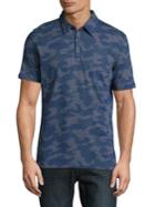 Highline Collective Dot Matrix Camo Print Short-sleeve Polo