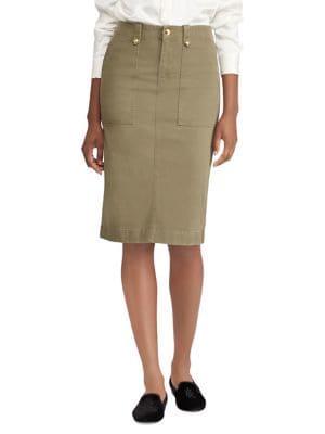 Lauren Ralph Lauren Petite Stretch-cotton Chino Skirt