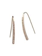 Givenchy Goldtone Pave Threader Earrings