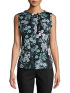 Karl Lagerfeld Paris Floral-print Sleeveless Top