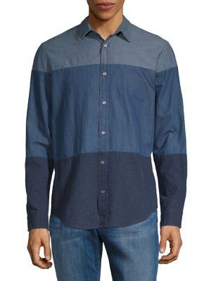 Calvin Klein Jeans Colorblock Chambray Button-down Shirt