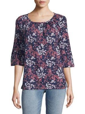 Michael Michael Kors Floral Bell-sleeve Top