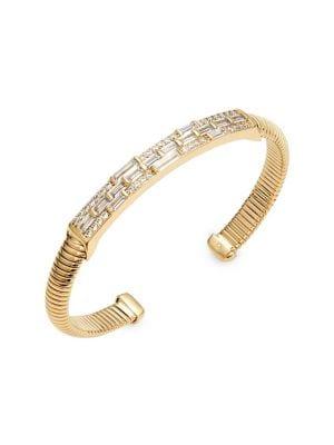 Nadri Mercer Wide Flex Goldtone Cuff Bracelet