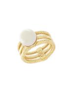Cole Haan Three Rows 10k Gold-plated Ring