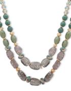 Lonna & Lilly Aventurine Double Strand Necklace