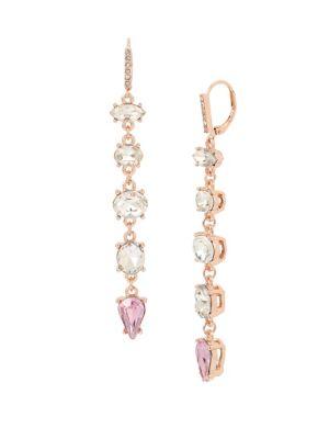Betsey Johnson Mixed Crystal Linear Earrings