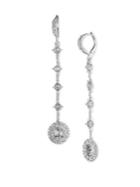Givenchy Silvertone And Crystal Linear Drop Earrings