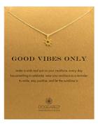 Dogeared 'good Vibes Only' Sun Pendant Necklace