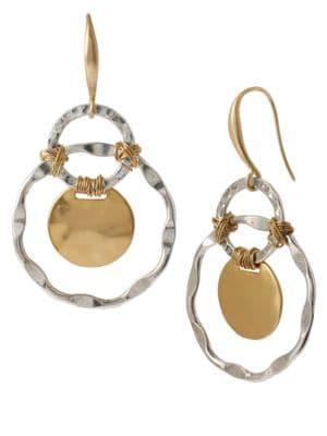 Robert Lee Morris Two-tone Orbital Drop Earrings