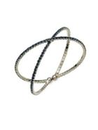 Design Lab Sterling Silver Crisscross Cuff Bracelet