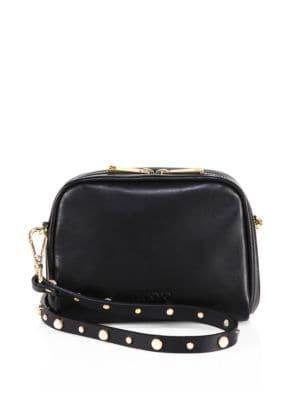 Imnyc Isaac Mizrahi Leather Half Moon Crossbody Shoulder Bag