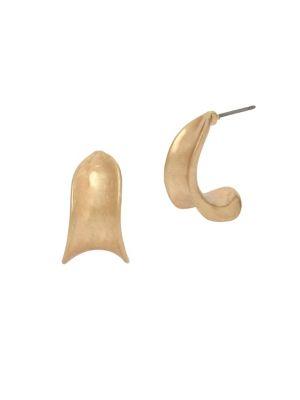 Robert Lee Morris Collection Soft Spoken Crystal Huggie Earrings