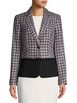 Karl Lagerfeld Paris Colorblock Notch Jacket