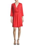 Vero Moda Quarter-sleeve Wrapped Dress