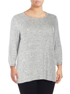 Lady Sarah Plus Heathered Long-sleeve Tee