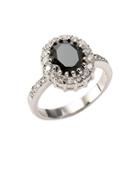 Lord & Taylor Sterling Silver And Cubic Zirconia Ring