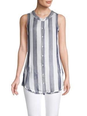 Philosophy Apparel Striped Button-front Tunic