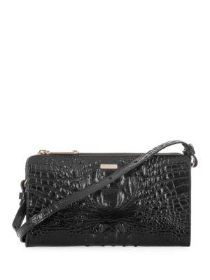 Brahmin Sienne Crocodile-embossed Leather Crossbody Bag