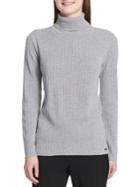 Calvin Klein Ribbed Jersey Turtleneck Sweater