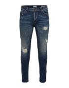 Only And Sons Medium Denim Skinny Jeans