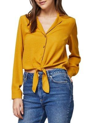 Miss Selfridge Tie Front Shirt