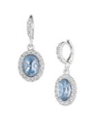 Givenchy Pave Crystal Oval Drop Earrings