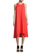 Lord & Taylor Solid Swing Dress