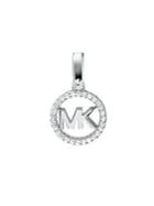Michael Kors Sterling Silver & Pave Crystal Logo Charm