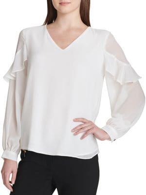 Calvin Klein Bubble-sleeve Blouse